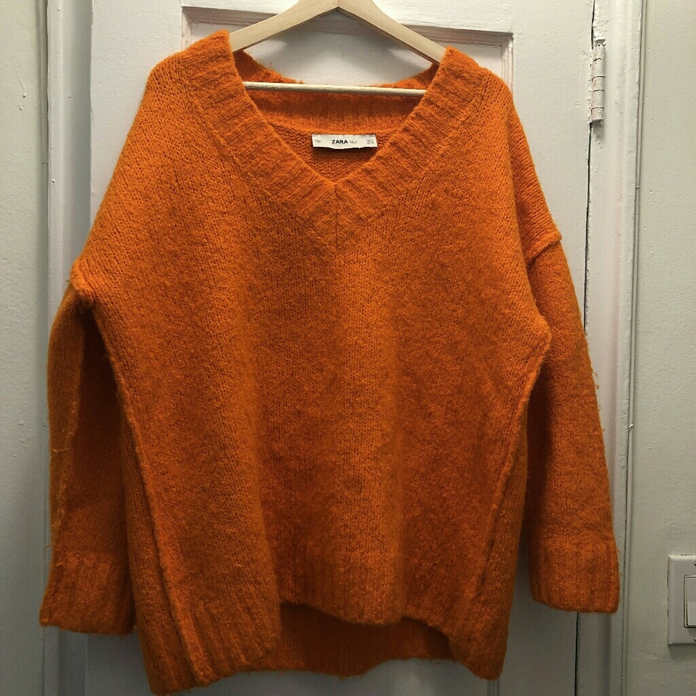 zara knit oversized long sweater Sz M